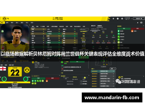 以临场数据解析贝林厄姆对阵荷兰世俱杯关键表现评估全维度战术价值