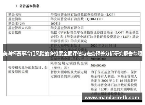 美洲杯赛事冷门风险的多维度全面评估与走势预警分析研究报告专题 美洲杯赛事冷门风险的多维度全面评估与走势预警分析研究报告专题